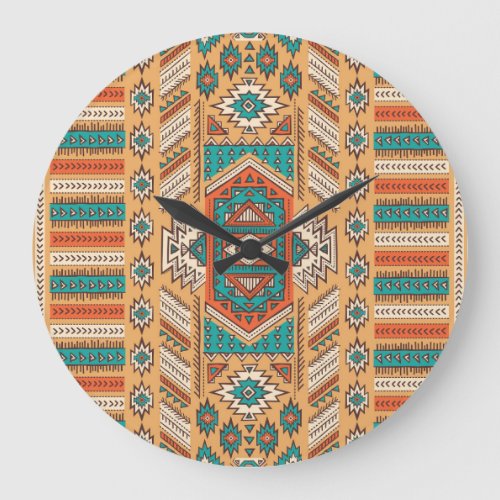 Tribal pattern perfect for decor large clock