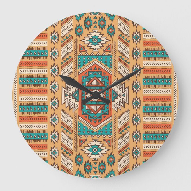 Tribal pattern, perfect for decor. large clock (Front)