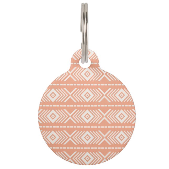 Tribal pattern pet ID tag (Front)