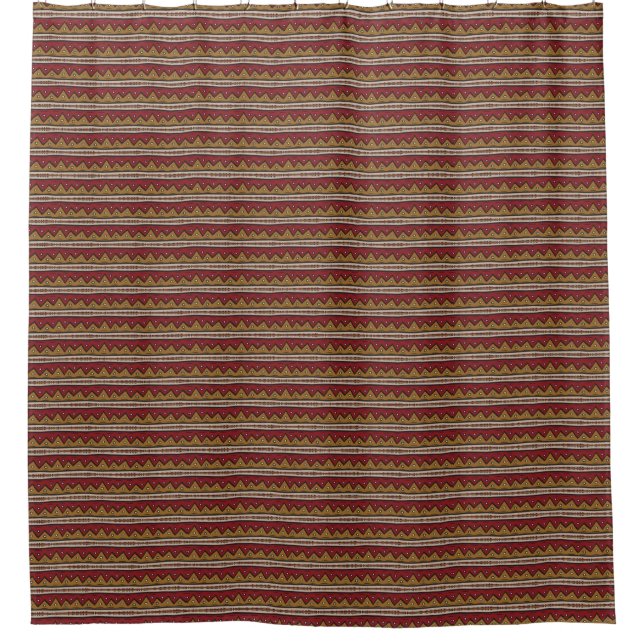 Tribal pattern shower curtain (Front)