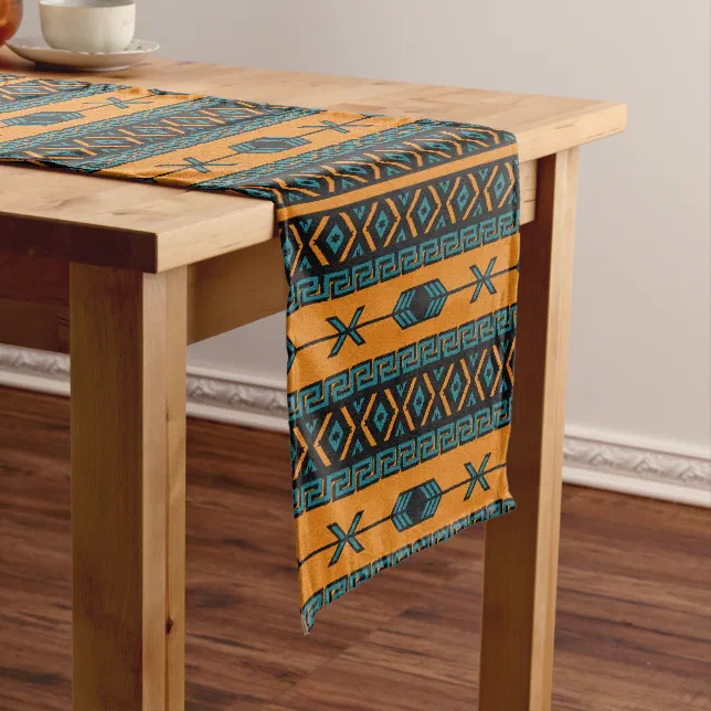 Tribal Pattern Southwest Design Short Table Runner | Zazzle