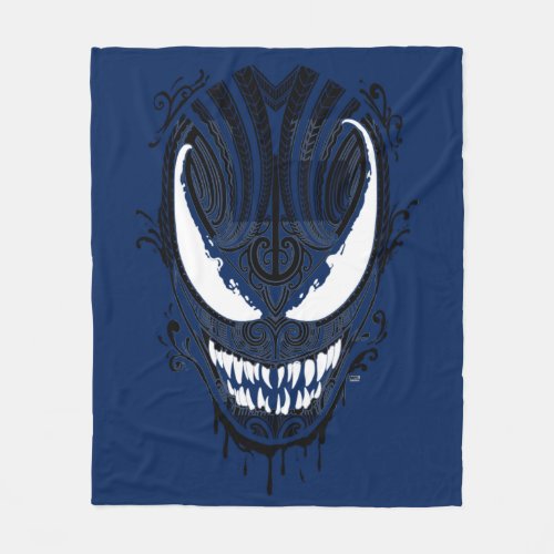 Tribal Pattern Symbiote Head Fleece Blanket