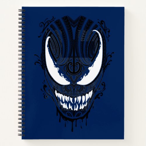 Tribal Pattern Symbiote Head Notebook