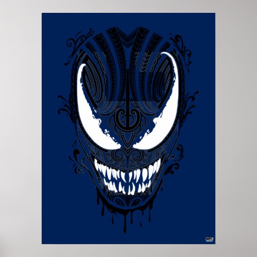 Tribal Pattern Symbiote Head Poster