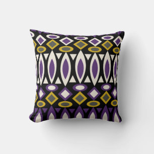 Tribal pattern throw pillow