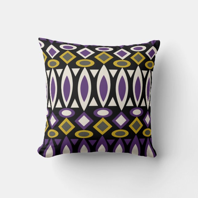 Tribal pattern throw pillow (Front)