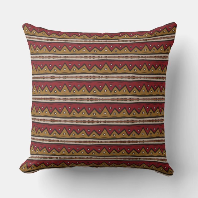 Tribal pattern throw pillow (Front)