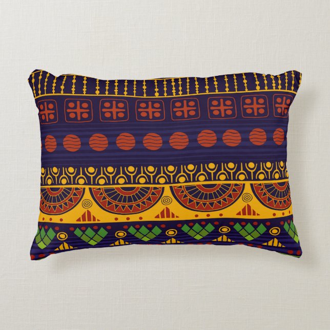 Tribal pattern, versatile for various uses. accent pillow (Front)