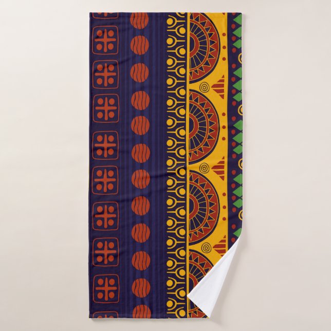Tribal pattern, versatile for various uses. bath towel (Bath Towel)