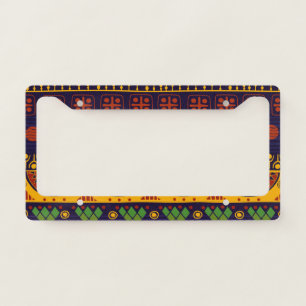 Tribal pattern, versatile for various uses. license plate frame