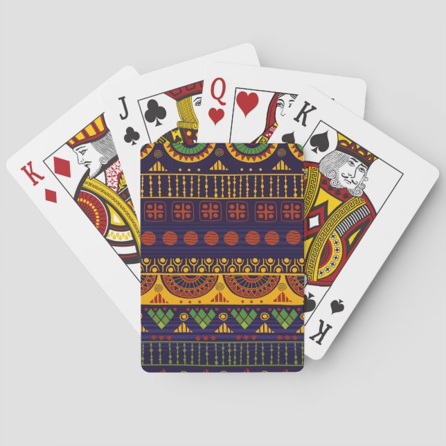Tribal pattern, versatile for various uses. poker cards (Back)