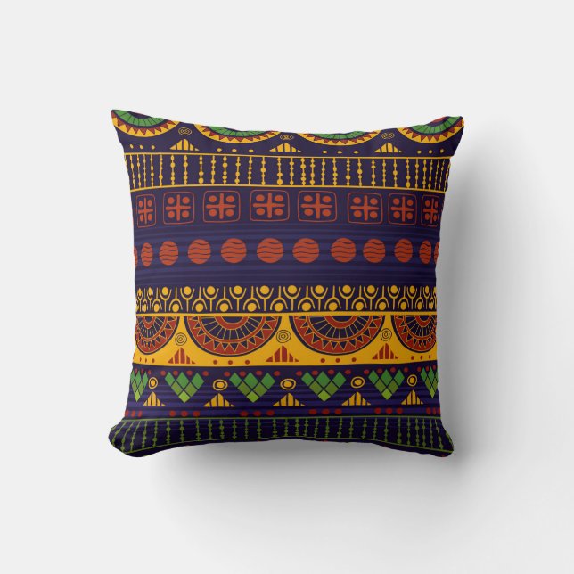 Tribal pattern, versatile for various uses. throw pillow (Front)