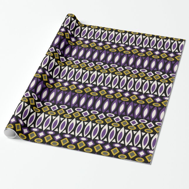 Tribal pattern wrapping paper (Unrolled)