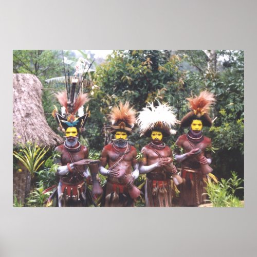 Tribal people of Papua New Guinea Poster