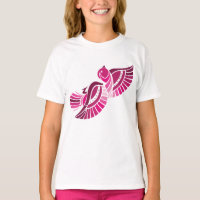 Tribal Pink Bird Stylized Magenta Phoenix