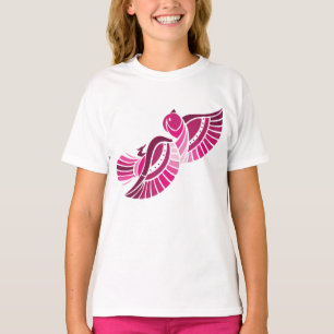 Tribal Pink Bird Stylized Magenta Phoenix T-Shirt