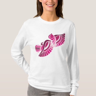 Tribal Pink Bird Stylized Magenta Phoenix T-Shirt