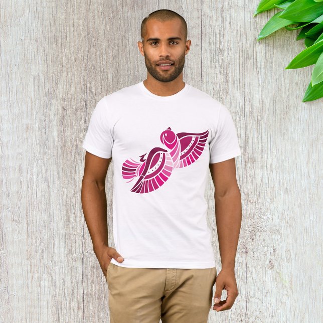 Tribal Pink Bird Stylized Magenta Phoenix T-Shirt (Creator Uploaded)