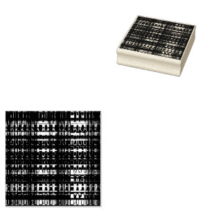 Tribal Plaid Textured Pattern Rubber Stamp