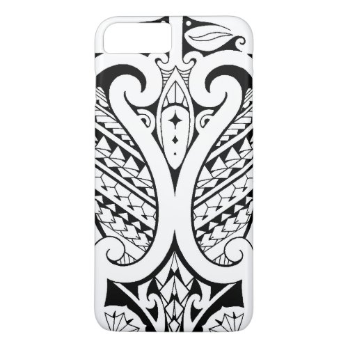 Tribal Polynesian tatoo with Samoan elements iPhone 8 Plus7 Plus Case