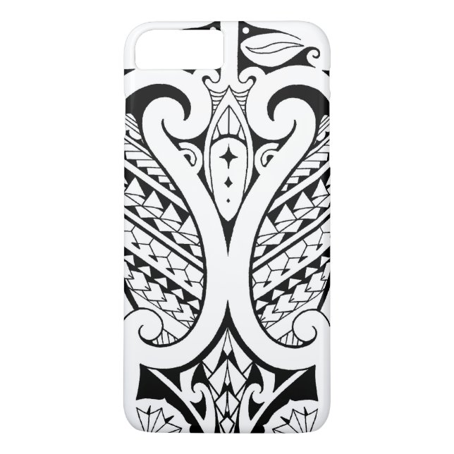 Tribal Polynesian tatoo with Samoan elements Case-Mate iPhone Case (Back)