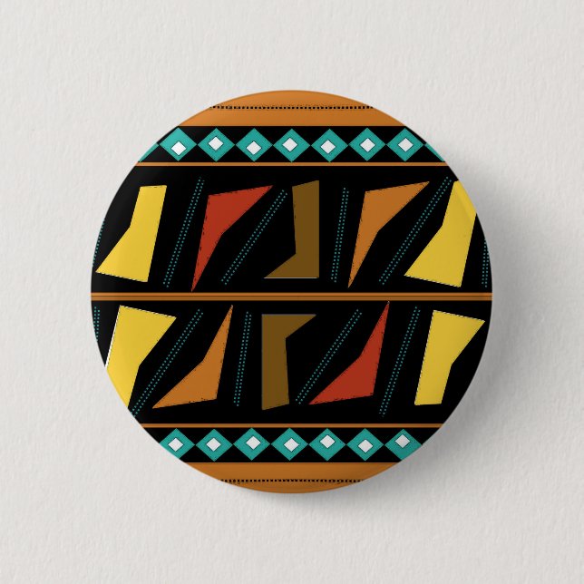 Tribal Print I Pinback Button (Front)