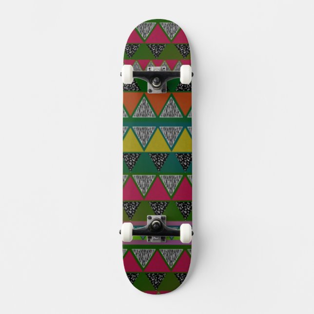 Tribal Print Skateboard (Front)