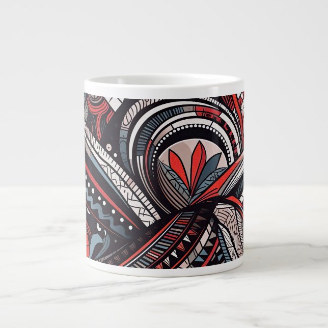 Tribal Prints Giant Coffee Mug (Front)