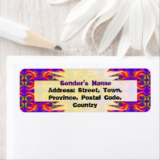 Tribal Purple Return Address Label