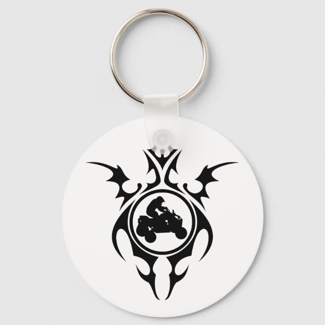 tribal quads keychain (Front)