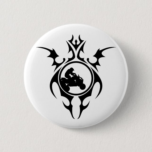 tribal quads pinback button (Front)