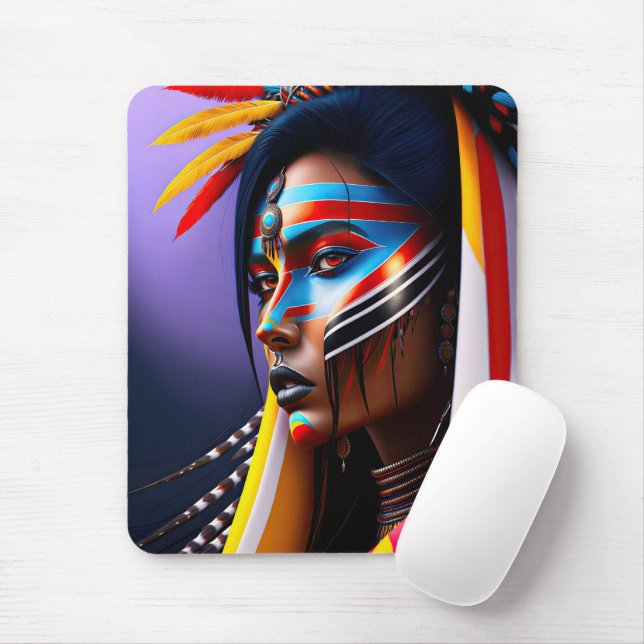 Tribal Queen Mouse Pad (With Mouse)