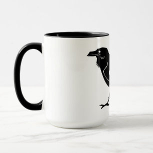 Tribal Raven Ringer Coffee Mug
