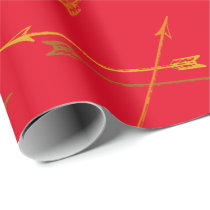 Tribal Red Arrows Wrapping Paper