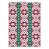 Tribal red, blue, and white star geometric pattern (Front)