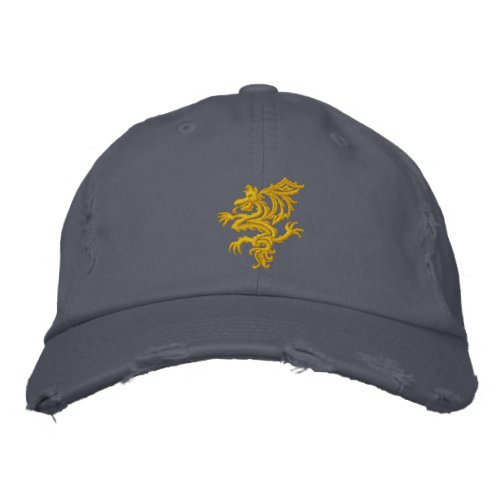 tribal red dragon embroidered baseball hat
