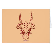 Tribal Red Dragon Head (Front Horizontal)