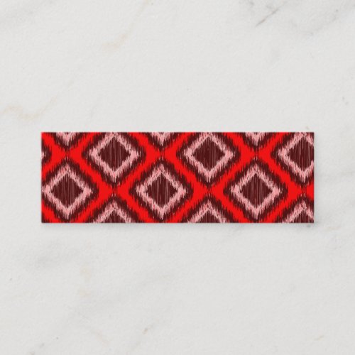 Tribal Red Ikat Modern Chic Pattern Business Card Template