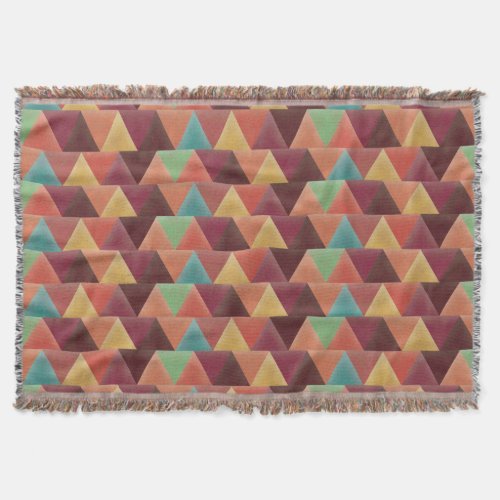 Tribal Retro Geometric Pattern Throw Blanket