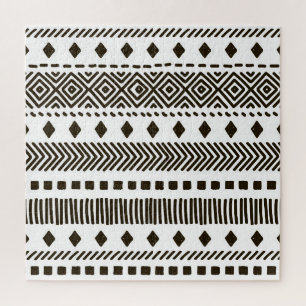 Tribal Rhythms: Ethnic Geometric Patterns Jigsaw Puzzle