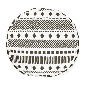 Tribal Rhythms: Ethnic Geometric Patterns Pouf