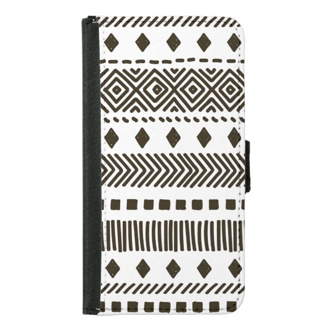 Tribal Rhythms: Ethnic Geometric Patterns Samsung Galaxy Wallet Case (Front)