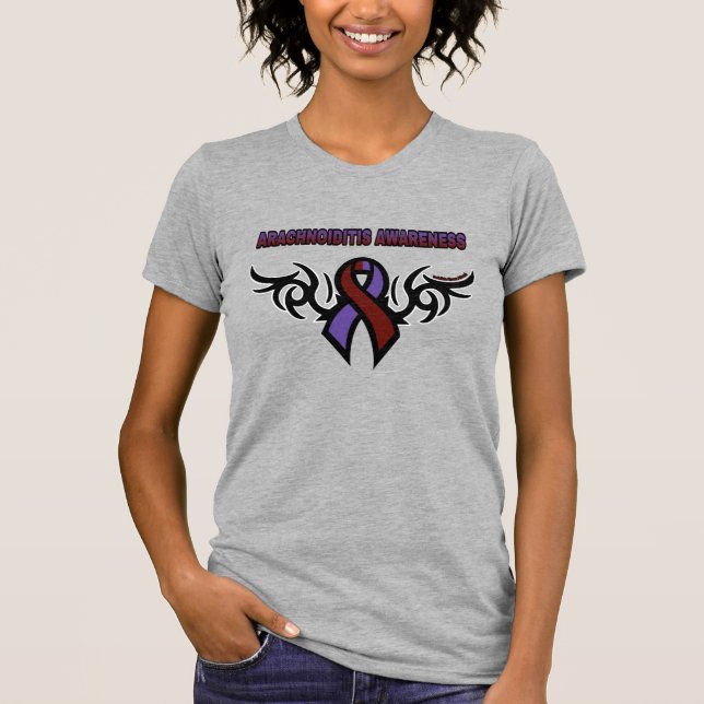 Tribal Ribbon...Arachnoiditis T-Shirt (Front)