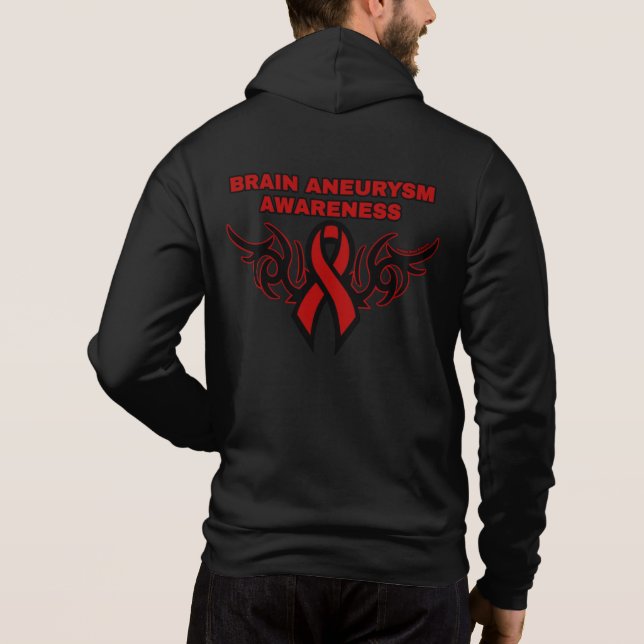 Tribal Ribbon...Brain Aneurysm Hoodie (Back)
