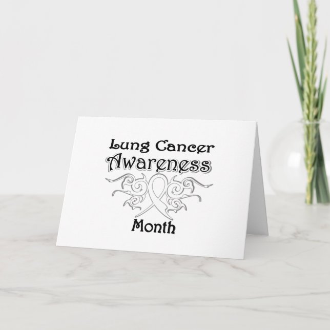 Tribal Ribbon - Lung Cancer Awareness Month Card (Front)