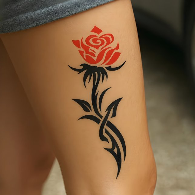 Tribal Rose  Temporary Tattoos (Creator Uploaded)