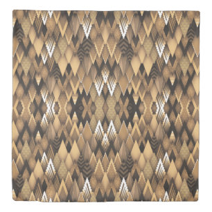 TRIBAL RUSTIC TRIANGULAR PATTERN DUVET COVER