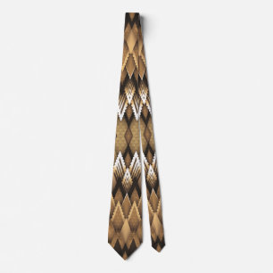 TRIBAL RUSTIC TRIANGULAR PATTERN NECK TIE
