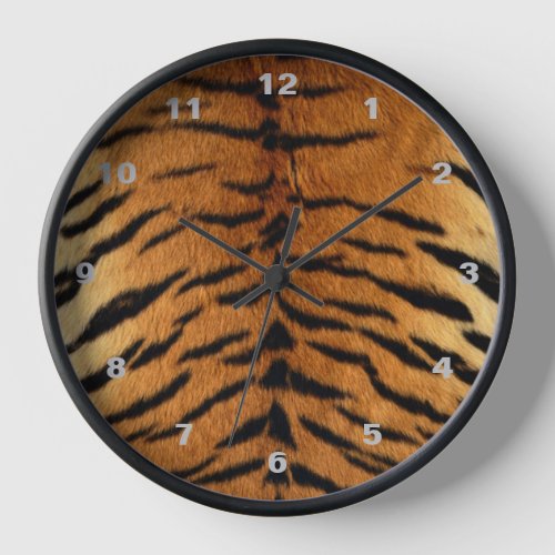 Tribal Safari jungle animal Tiger Print Clock