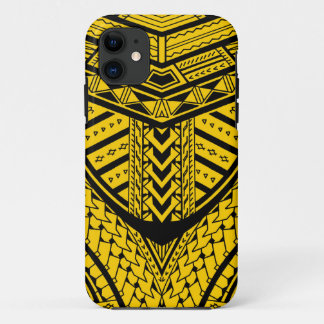 Tribal Samoan tattoo design in symmetry iPhone 11 Case